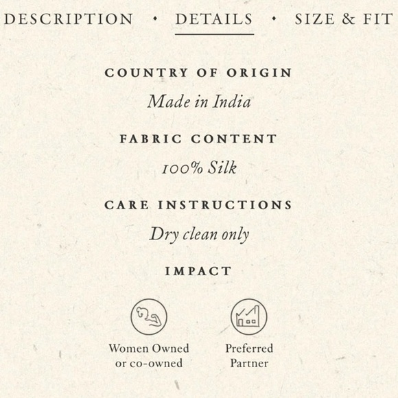 ✨✨Host Pick! ✨✨ Doen Heirloom Melinda Dress, Earthen (rust), 100% silk, XS, NWT - Picture 5 of 9